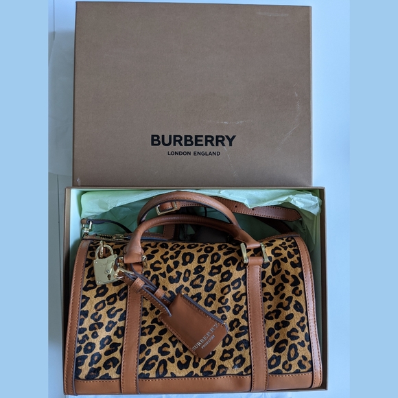 Used Burberry house check animal prints bowling bag - Picture 13 of 13